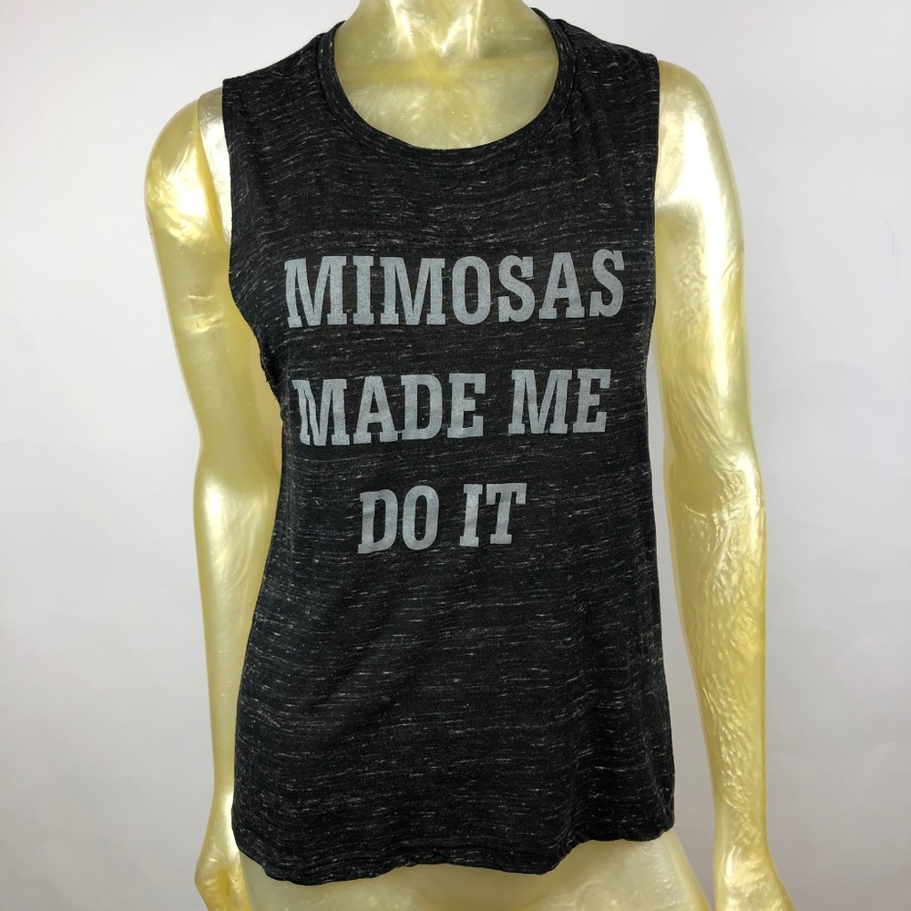 Bella "Mimosas Made Me Do It" Burnout Tank Top